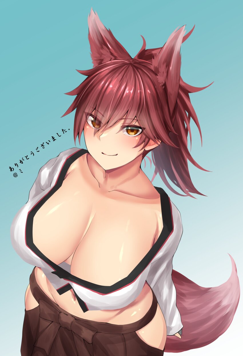 1girl, absurdres, animal_ears, azur_lane, breasts, clothing_cutout, collarbone, commission