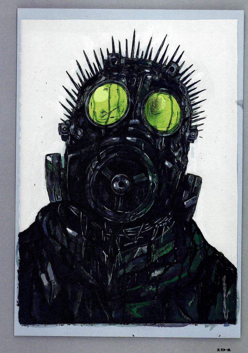 1boy, absurdres, black_jacket, caiman_(dorohedoro), dorohedoro, eye_reflection, gas_mask, goggles