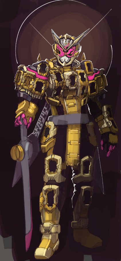 1boy, armor, armored_boots, black_armor, boots, cape, clock_hands, full_body