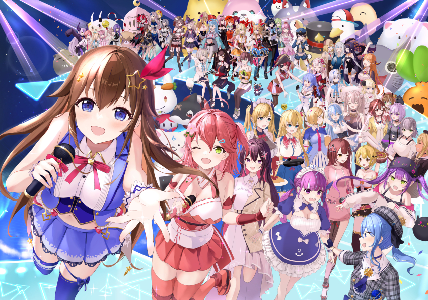 >_<, +_+, 35p_(sakura_miko), 6+girls, :3, :d, :q, ;d