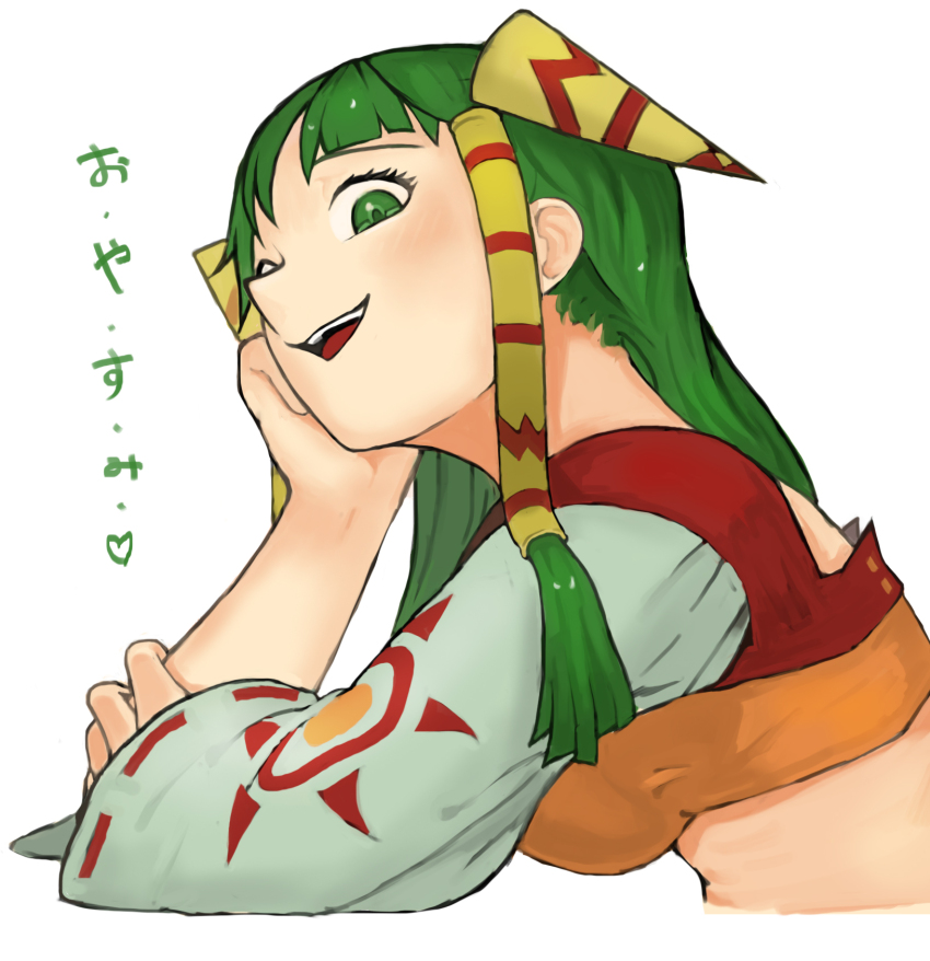 1girl, akumesik, breasts, commentary, feena_(grandia), grandia, grandia_i, green_eyes