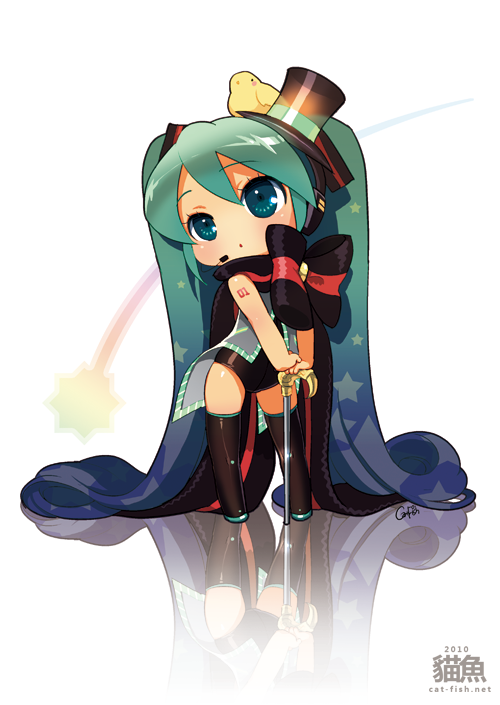 1girl, aqua_eyes, aqua_hair, baby_animal, bird, bow, bowtie, cane