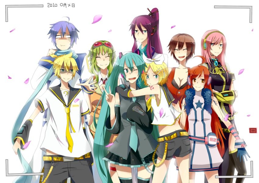 3boys, 6+girls, ahoge, android, aqua_eyes, aqua_hair, asphyxiation, bad_id