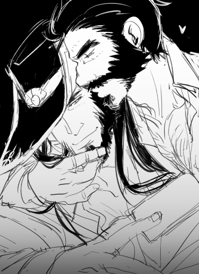 2boys, bara, beard, card, chest_hair, couple, cowboy_hat, cuddling