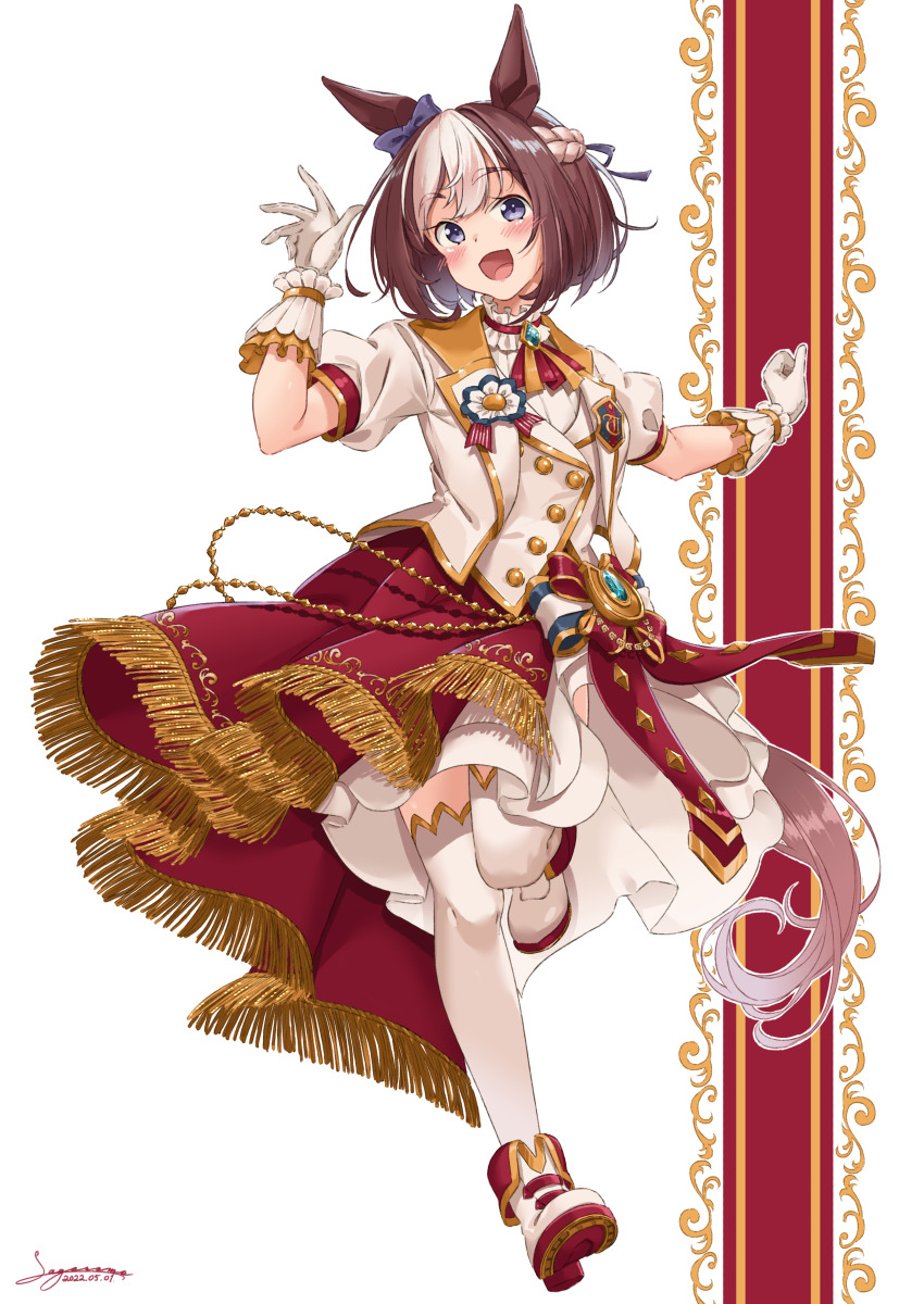 1girl, absurdres, animal_ears, black_eyes, blush, bow, breasts, brown_hair