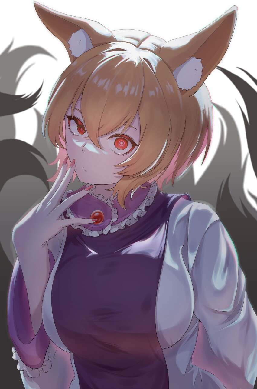 1girl, absurdres, alternate_eye_color, animal_ear_fluff, animal_ears, backlighting, blonde_hair, breasts