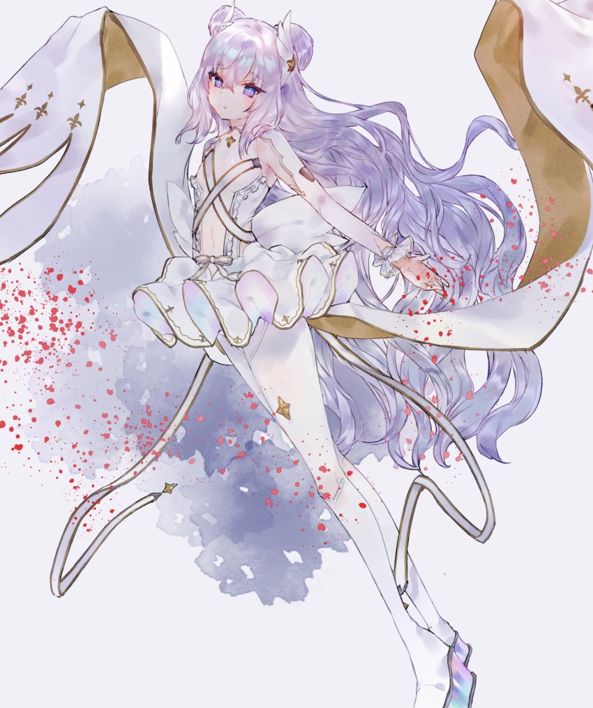 +_+, 1girl, ambiguous_red_liquid, armpits, azur_lane, ballerina, bare_shoulders, blue_eyes