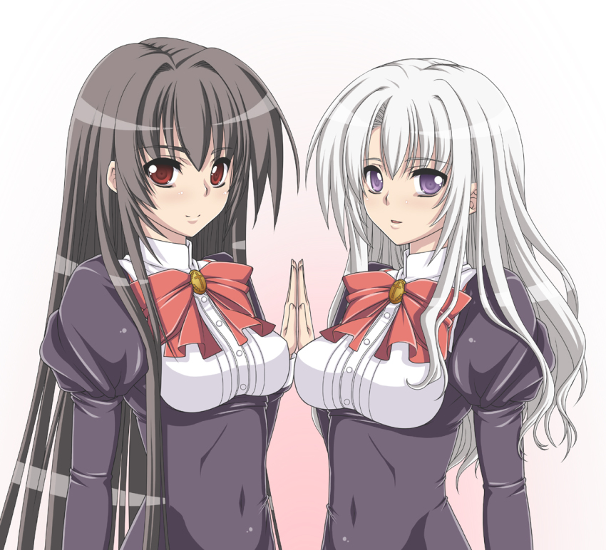 1boy, 1girl, black_hair, kairichan, kisakinomiya_chihaya, long_hair, nanahara_kaoruko, osafune_kairi