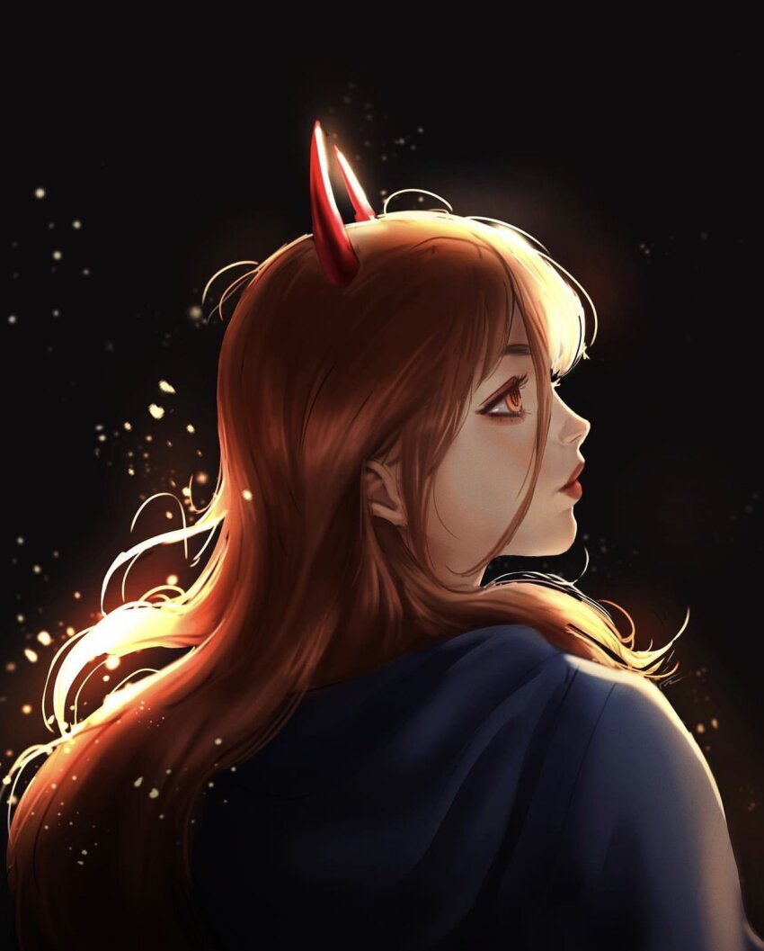 1girl, backlighting, black_background, blue_hoodie, blush, brown_eyes, brown_eyeshadow, brown_hair