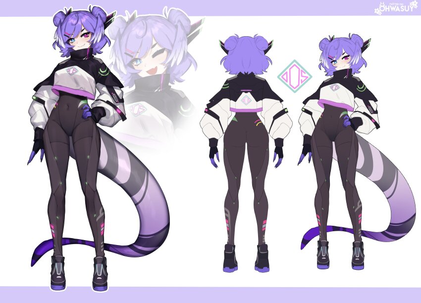 1girl, absurdres, artist_name, ass, back, blue_eyes, bodysuit, breasts