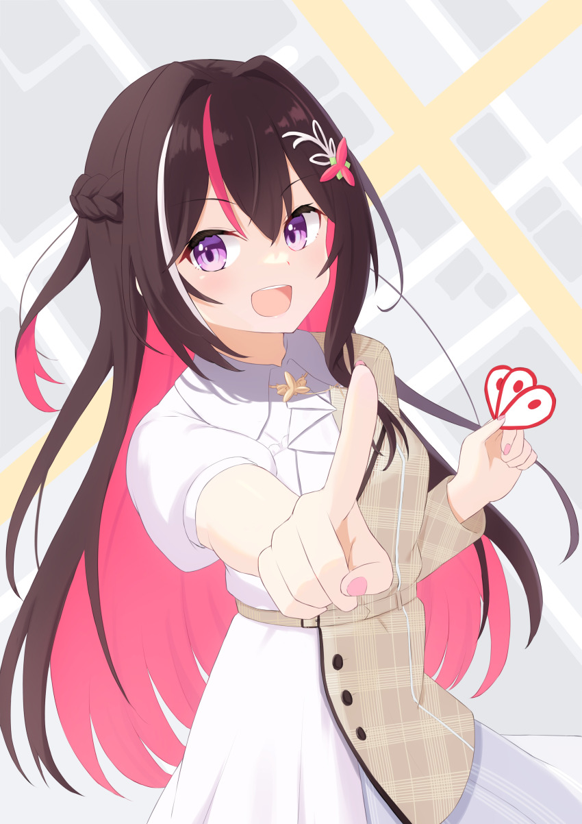 1girl, absurdres, ascot, asymmetrical_clothes, asymmetrical_sleeves, azki_(4th_costume)_(hololive), azki_(hololive), black_hair