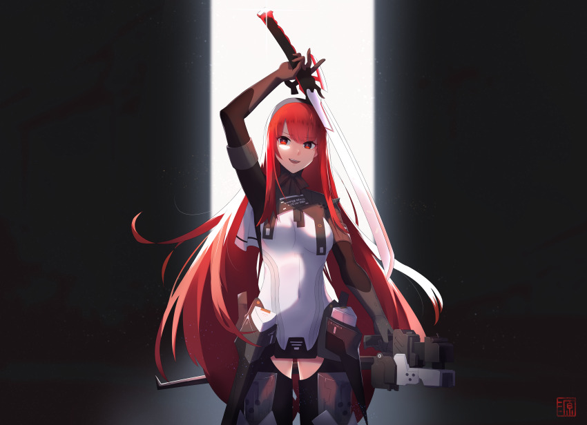 1girl, absurdres, berudora, black_bodysuit, black_hairband, bodysuit, hairband, highres