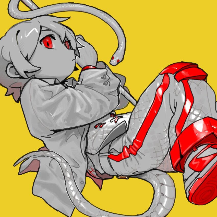 1other, a800, adapted_costume, androgynous, caduceus, closed_mouth, e.g.o_(project_moon), employee_(project_moon)