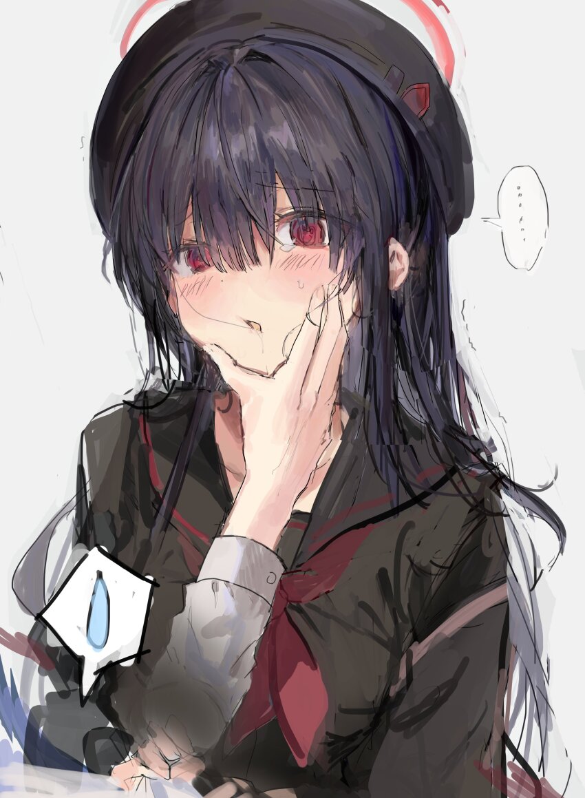 ..., 1boy, 1girl, :o, absurdres, beret, black_hair, black_headwear