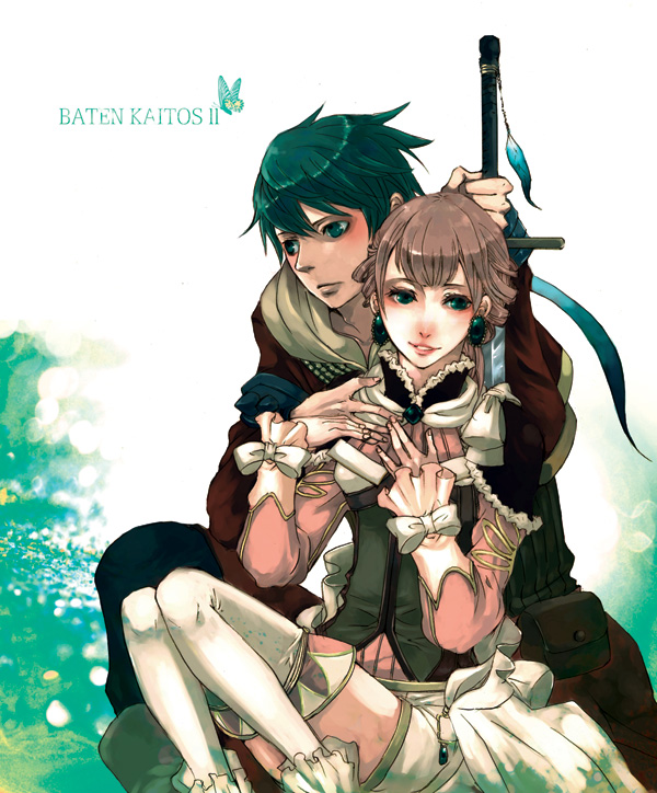 baten_kaitos, couple, milly, sagi, sword, weapon