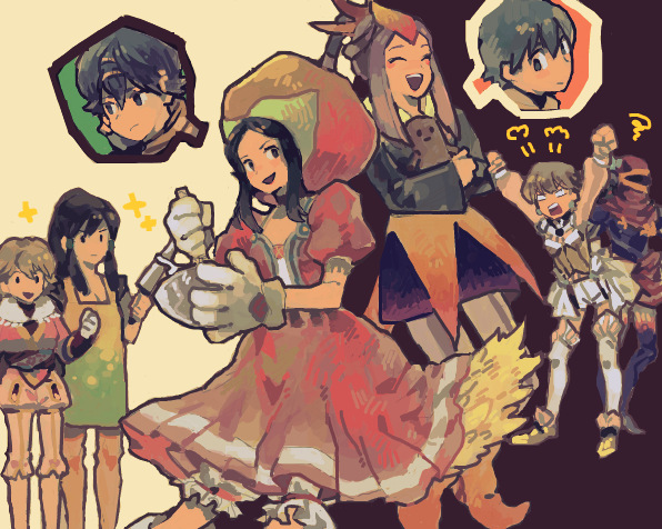 baten_kaitos, everyone, gloves, guillo, hat, kalas, milly, sagi