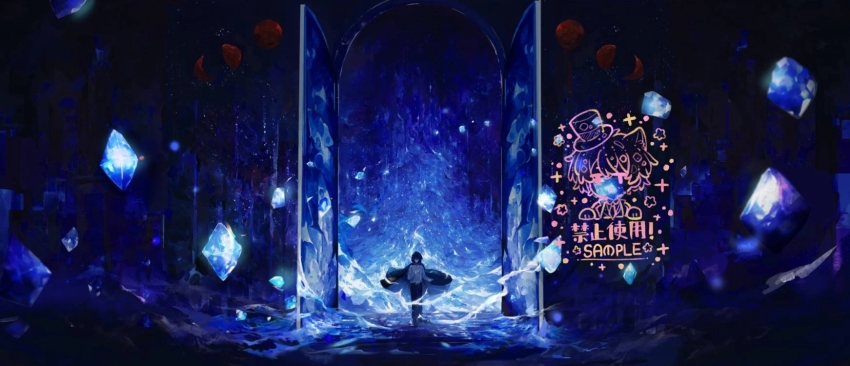 1boy, abstract_background, black_cloak, black_hair, black_pants, chinese_commentary, cloak, commentary_request