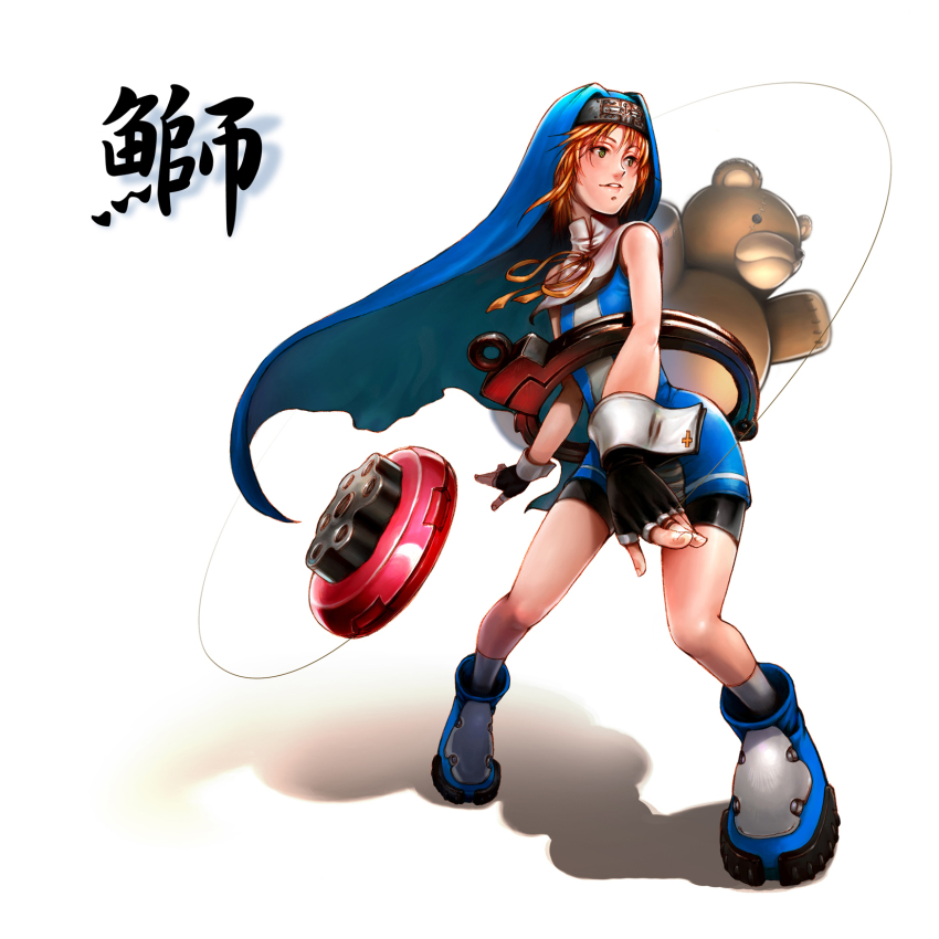 1boy, arc_system_works, bad_id, bad_pixiv_id, blonde_hair, bridget_(guilty_gear), cross, fingerless_gloves