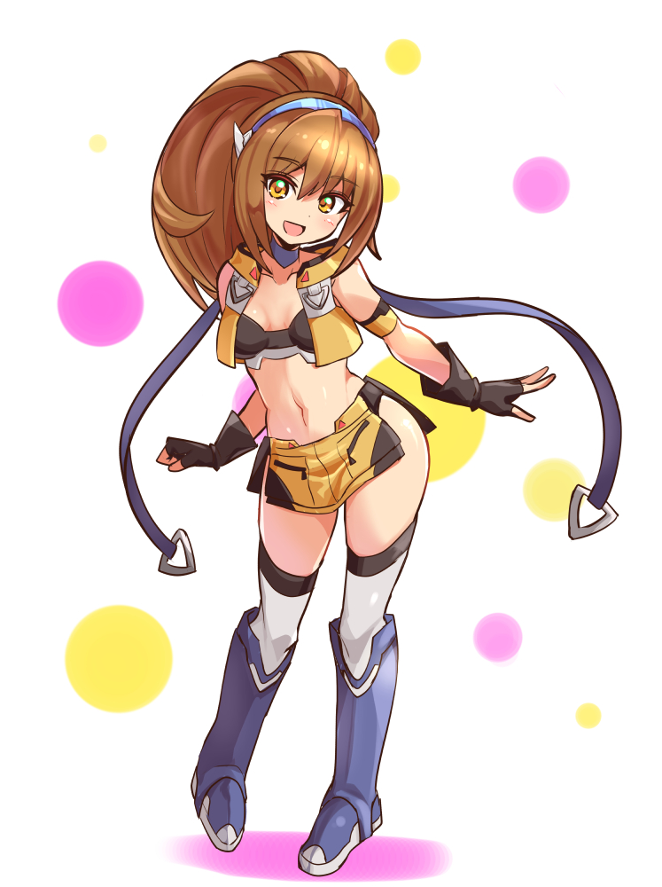 1girl, azure_striker_gunvolt, bikini, bikini_top_only, black_bikini, black_gloves, blue_boots, blue_choker