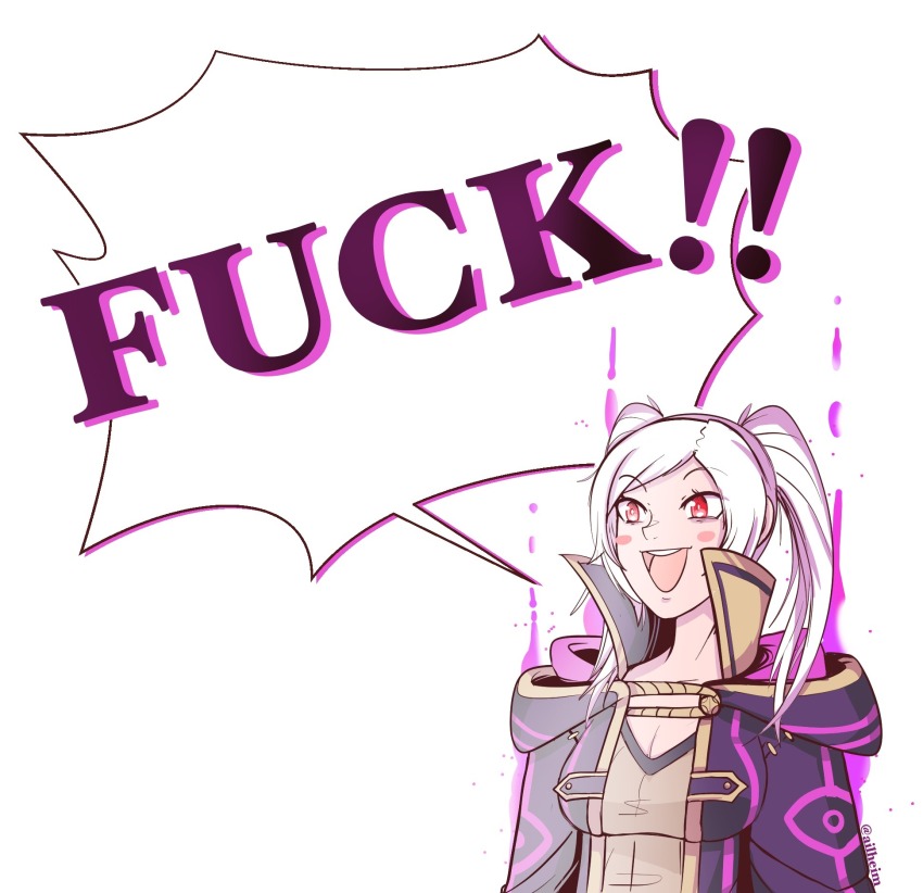 1girl, ailheim, black_jacket, blush_stickers, breasts, commentary, english_text, female_robin_(fire_emblem)