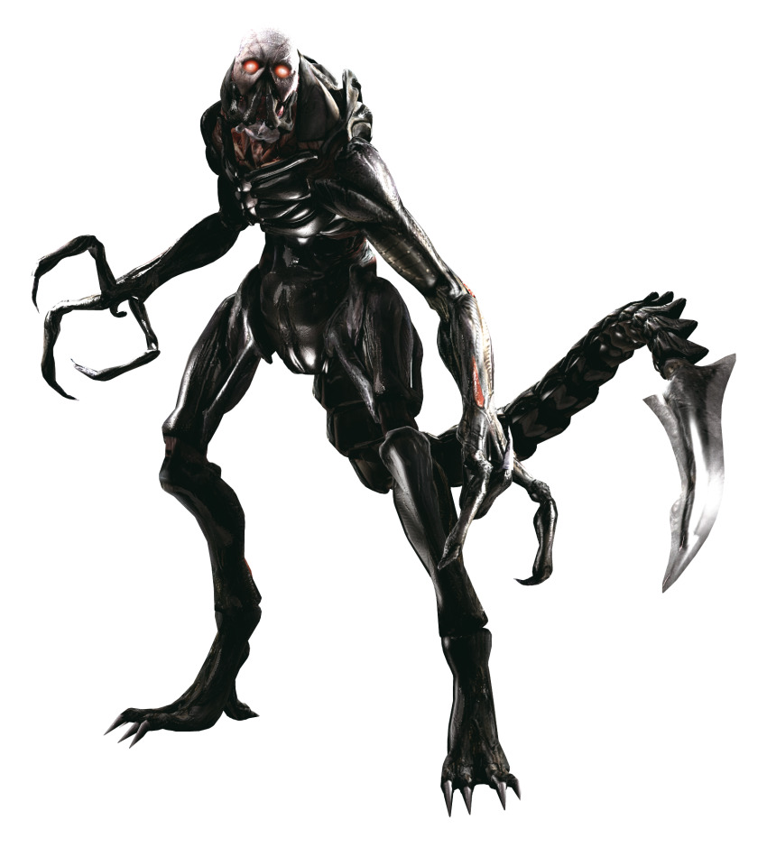 armor, claws, highres, monster, official_art, resident_evil, resident_evil_4, tail