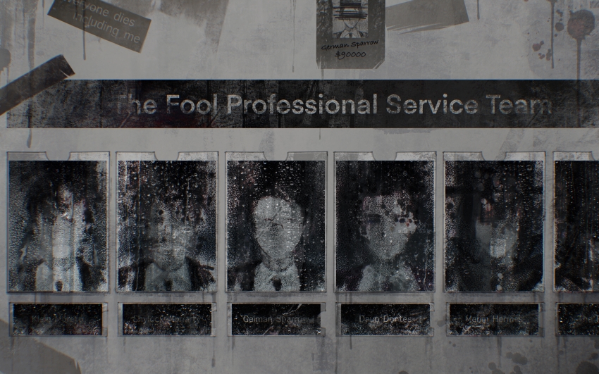 absurdres, black_necktie, character_name, chinese_commentary, commentary_request, drawing_(object), dwayne_dantes, english_text