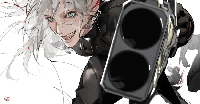 1boy, absurdres, black_bodysuit, black_gloves, black_pants, black_shirt, bloodybeni, bodysuit