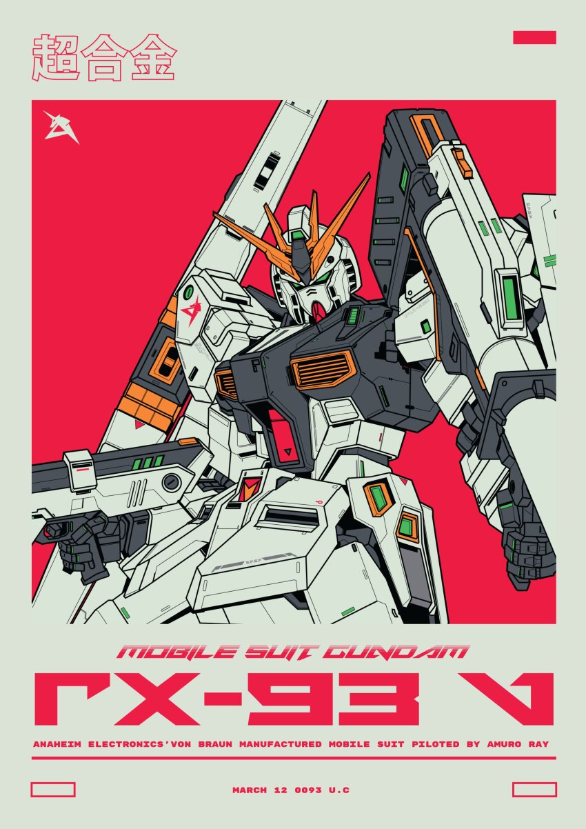 absurdres, bazooka_(gundam), beam_rifle, char's_counterattack, character_name, commentary, copyright_name, dual_wielding