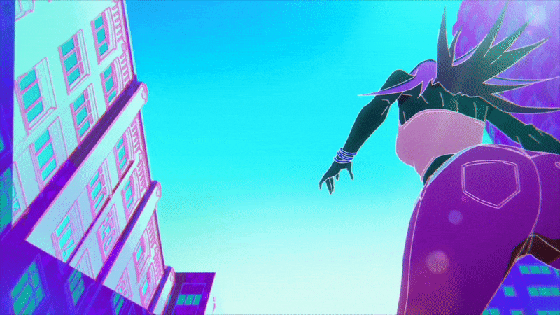 animated, ass, ass_focus, ass_shake, bangle, bracelet, building, city