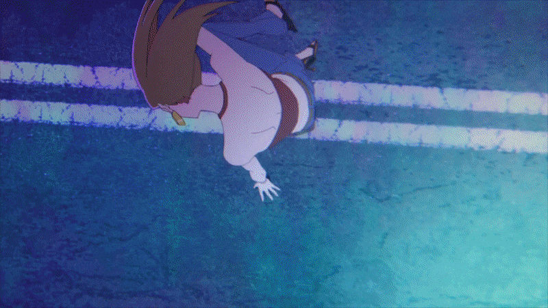 1girl, all_fours, animated, armpits, arms_up, ass, ass_shake, bangle