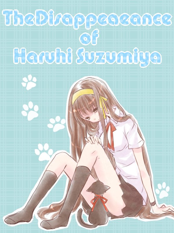 10s, 1girl, alternate_hairstyle, amane0213, brown_eyes, brown_hair, cat, copyright_name