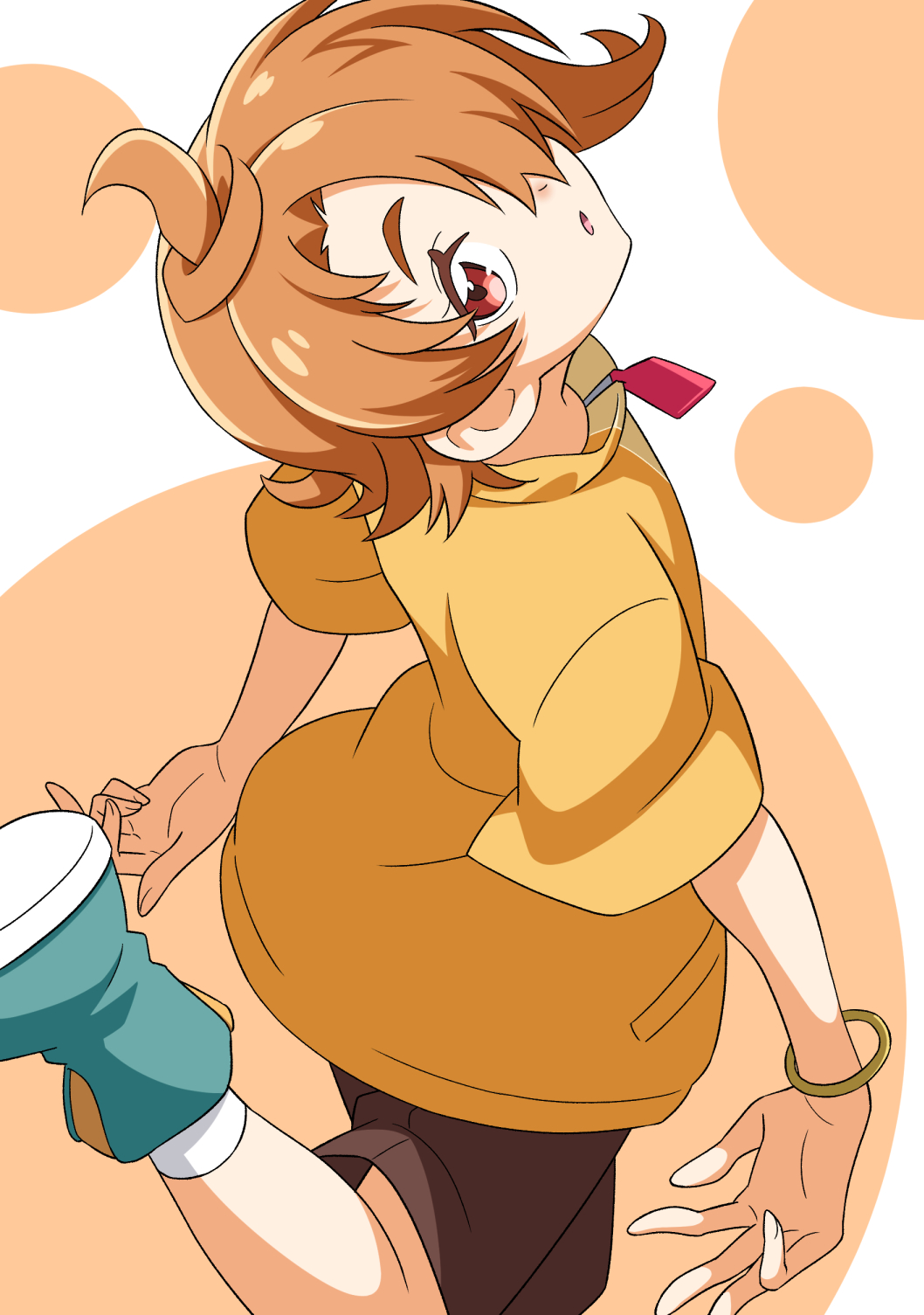 1boy, blush, bracelet, dokushibuki, hair_over_one_eye, highres, hirogaru_sky!_precure, jewelry