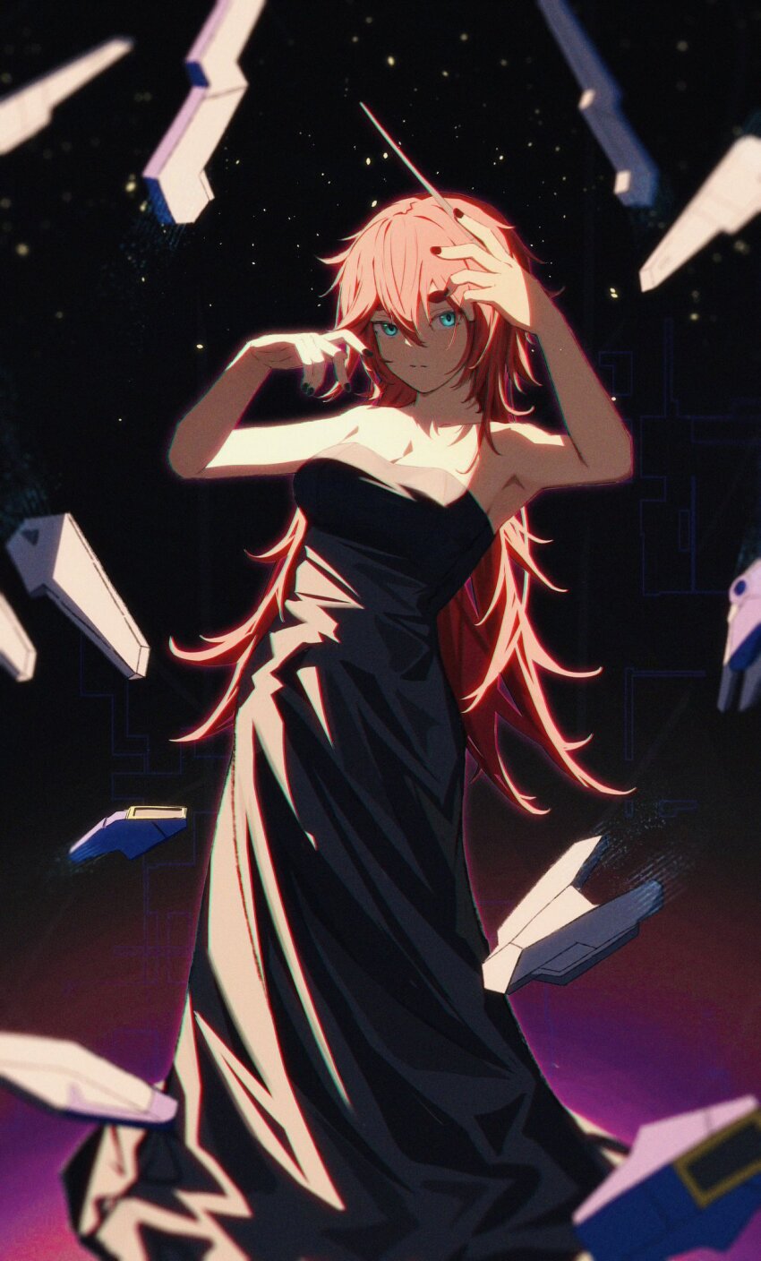 black_dress, breasts, dress, female_focus, funnels_(gundam), gundam, gundam_suisei_no_majo, highres