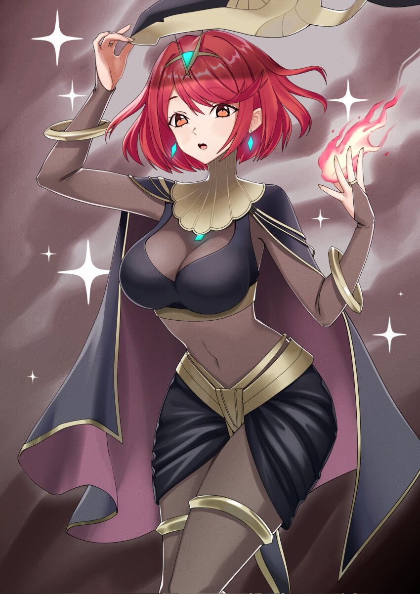 1girl, :o, alternate_costume, black_cape, bodystocking, breasts, bridal_gauntlets, cape