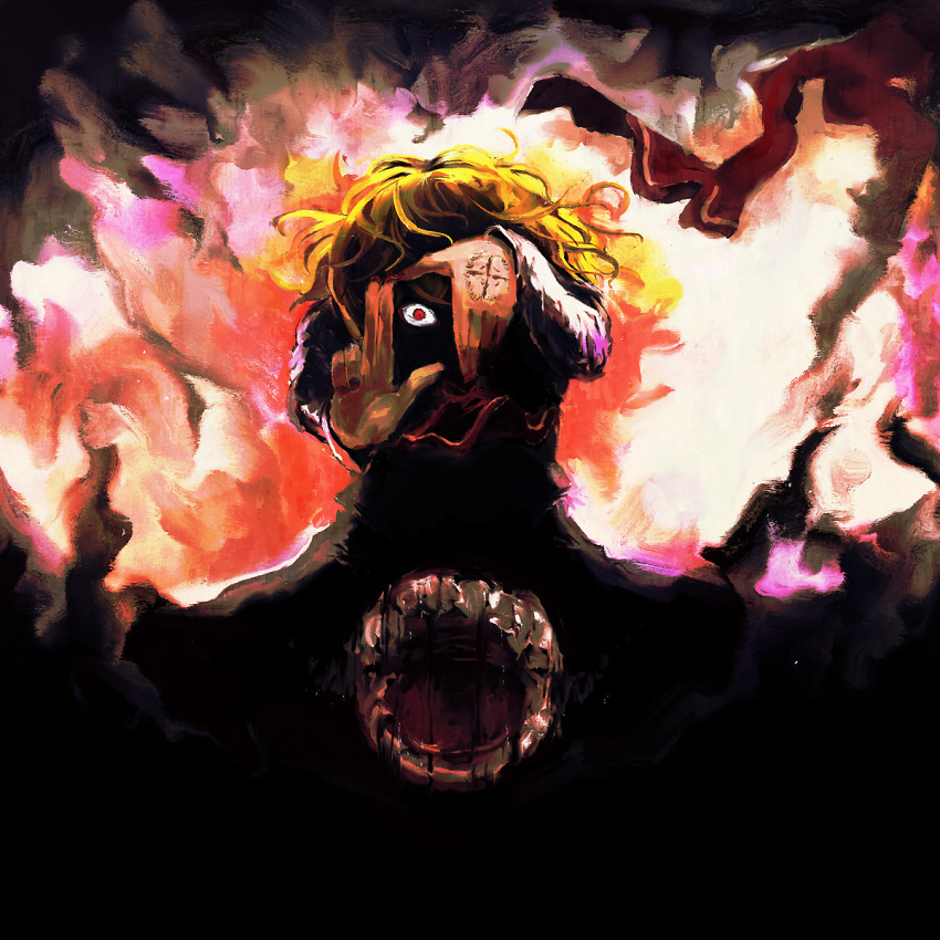 1girl, alucard_(hellsing), ast, ast_(artist), bad_id, bad_pixiv_id, blonde_hair, crazy_eyes