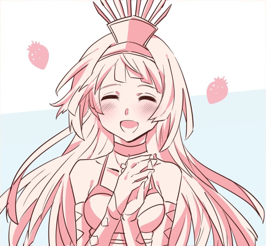 1girl, argyle_clothes, diamond_cutout, arm_warmers, bare_shoulders, blunt_ends, choker, closed_eyes