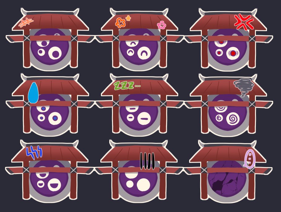 ..., 1jumangoku, 1other, @_@, anger_vein, black_background, broken_mirror, check_commentary