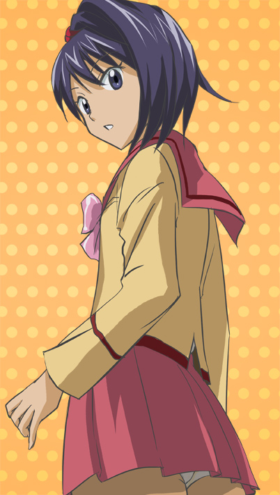 1girl, black_hair, blue_eyes, gokujou_seitokai, haruyama_kazunori, izumi_kaori, long_hair, looking_at_viewer