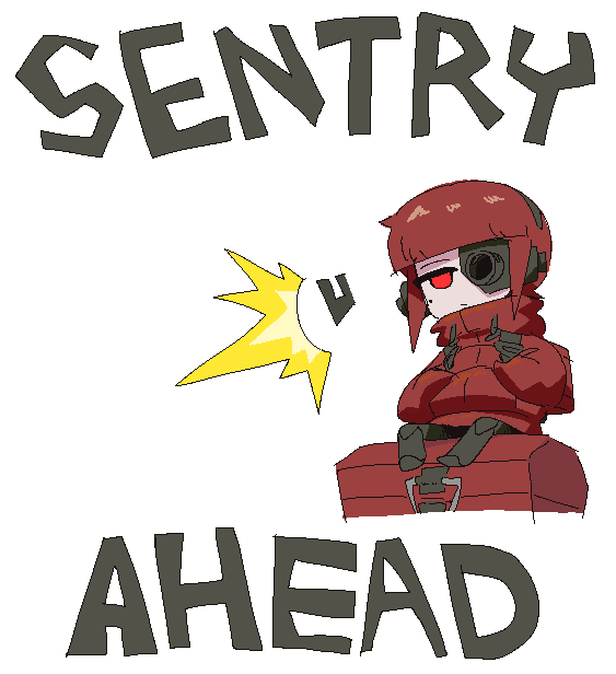 1girl, ^^^, alarm_siren, backpack, bag, blunt_bangs, borrowed_character, closed_mouth