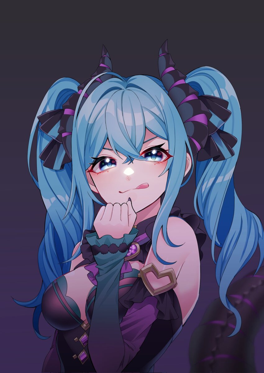 1girl, aqua_eyes, aqua_hair, bare_shoulders, cowboy_shot, detached_sleeves, hair_ornament, hair_ribbon