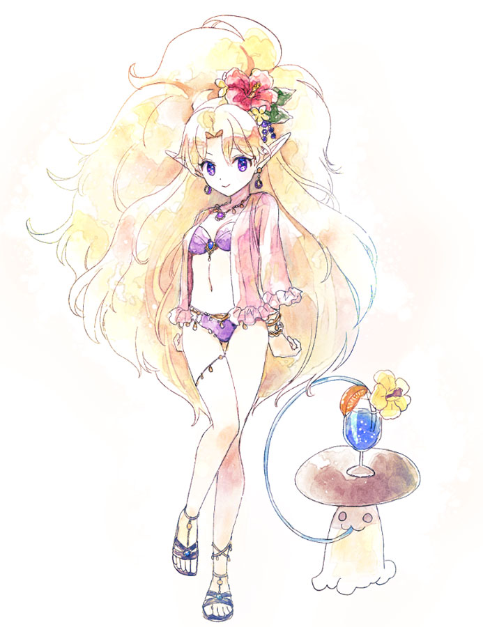 1girl, big_hair, blonde_hair, blue_eyes, breasts, closed_mouth, drink, earrings