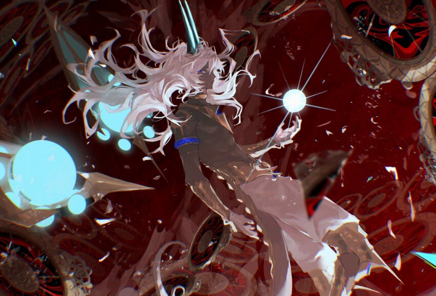 1boy, arjuna_(fate), arjuna_alter_(fate), arjuna_alter_(first_ascension)_(fate), armor, belt, body_markings, bracelet