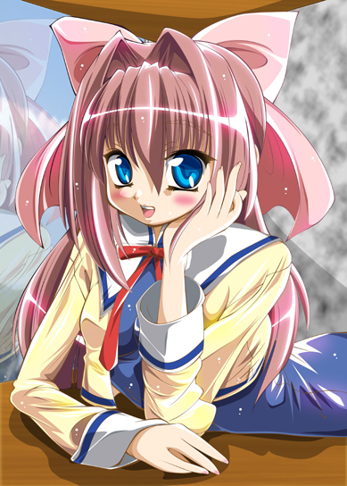 asakura_otome, bad_id, bad_pixiv_id, blue_eyes, brown_hair, da_capo, da_capo_ii, long_hair