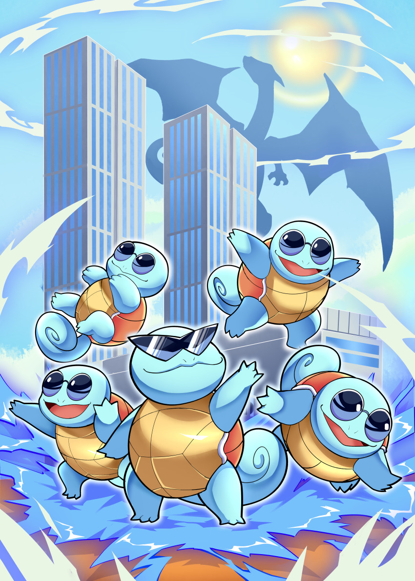 :d, absurdres, building, charizard, closed_mouth, day, gen_1_pokemon, highres