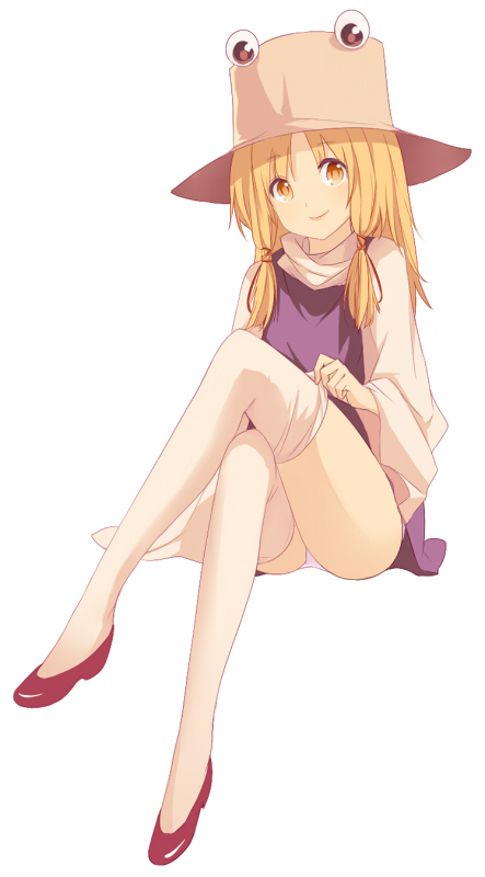 1girl, bad_id, bad_pixiv_id, blonde_hair, crossed_legs, female_focus, friden04, fuaa_(friden04)