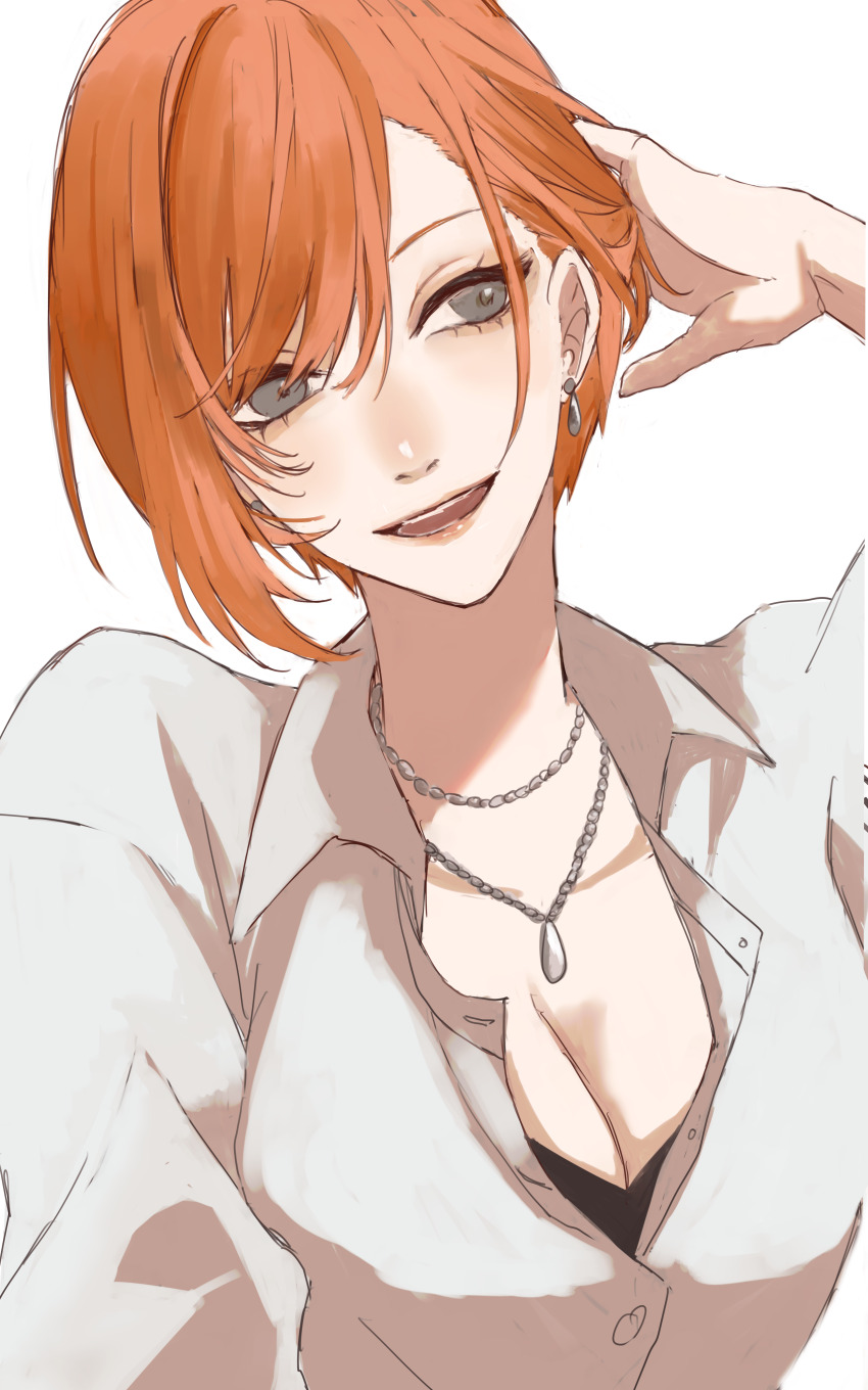 1girl, absurdres, arisugawa_natsuha, asymmetrical_bangs, black_bra, blush, bra, bra_peek