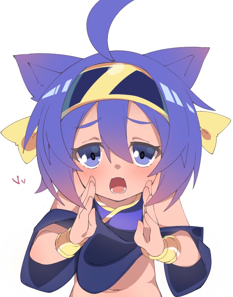 1girl, ahoge, animal_ears, bangle, bare_shoulders, blush, bracelet, commentary_request