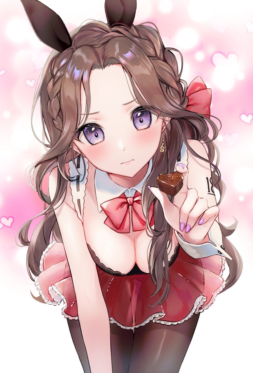 18-gou_(vtuber), 1girl, absurdres, animal_ears, bent_over, black_pantyhose, black_shirt, blush