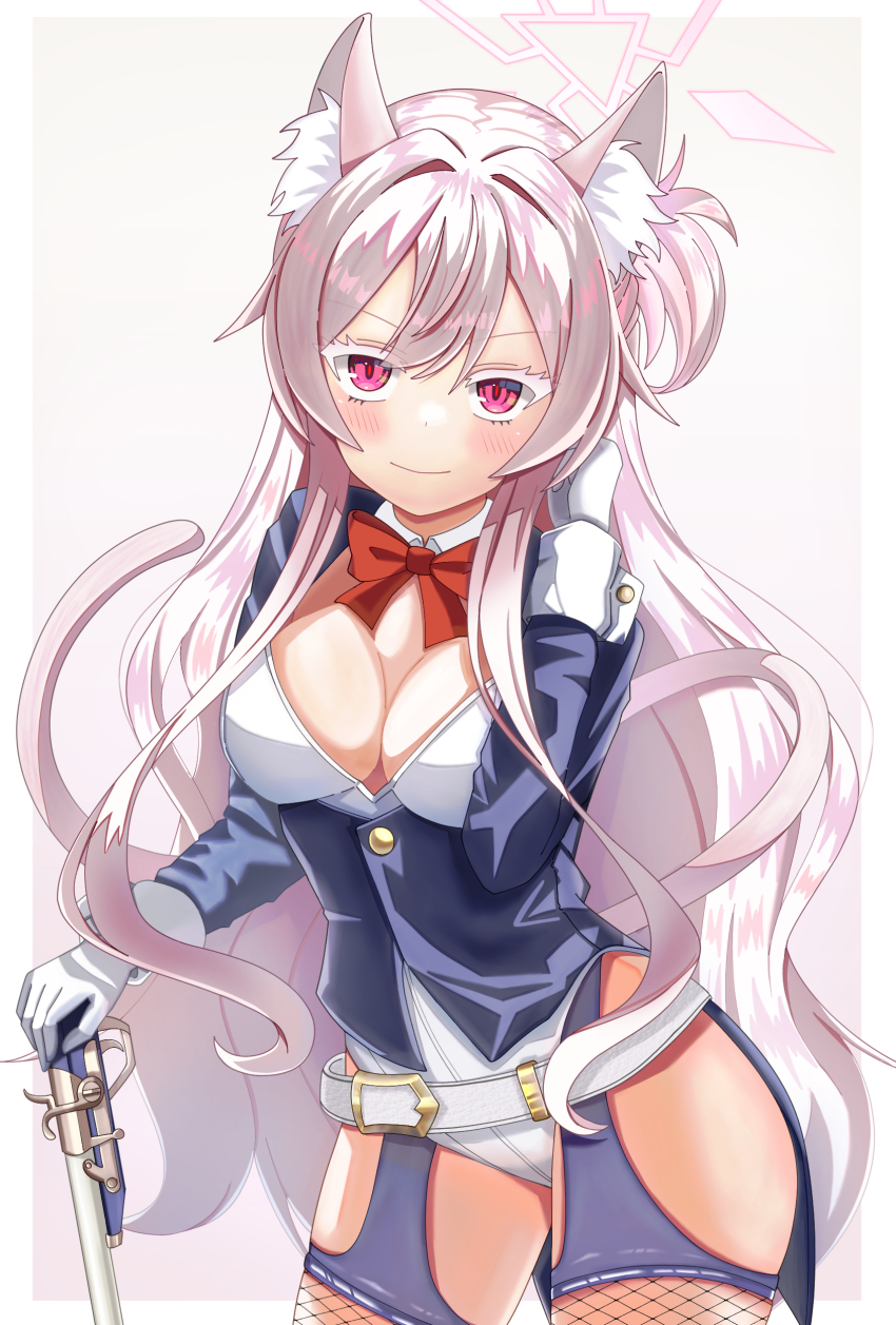 1girl, absurdres, akira_(blue_archive), alternate_costume, animal_ear_fluff, animal_ears, ass, belt