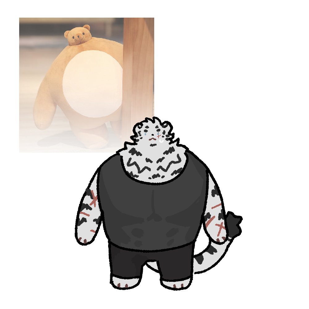 1boy, animal_ears, arknights, artist_request, blue_eyes, commentary_request, deformed, facial_hair